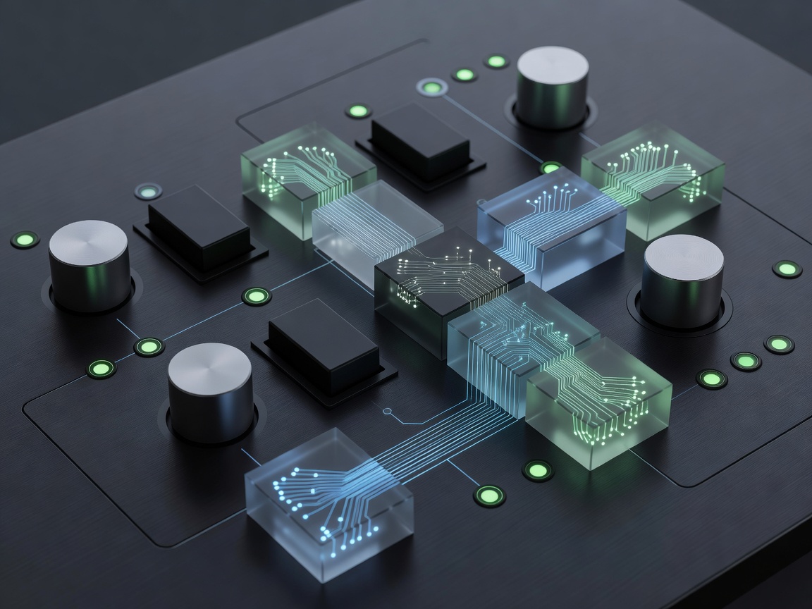 Abstract control panel representing responsible artificial intelligence governance